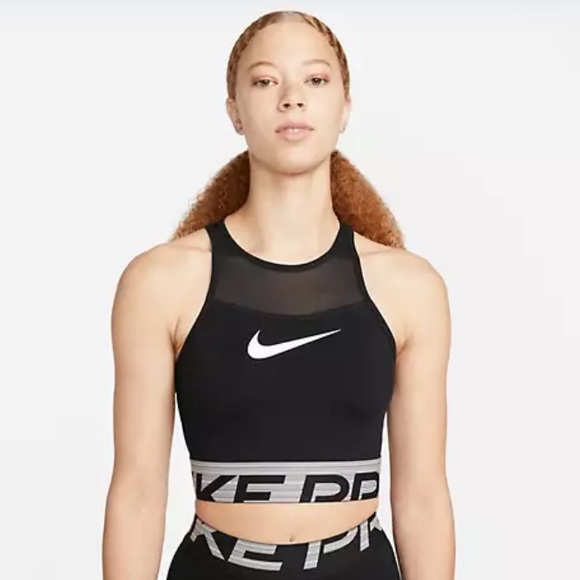 Nike Tops - NWT Ladies NIKE PRO DRI-FIT Black Cropped Sleeveless Graphic Training Top S